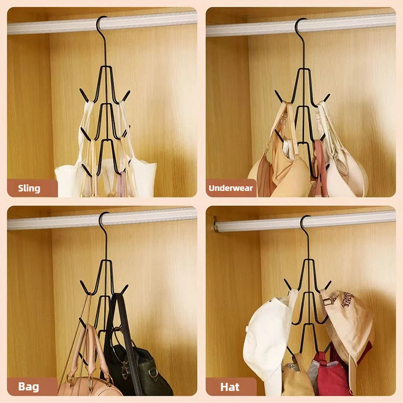Rotating Metal Purse Hanger Organizer | Closet Handbag Holder