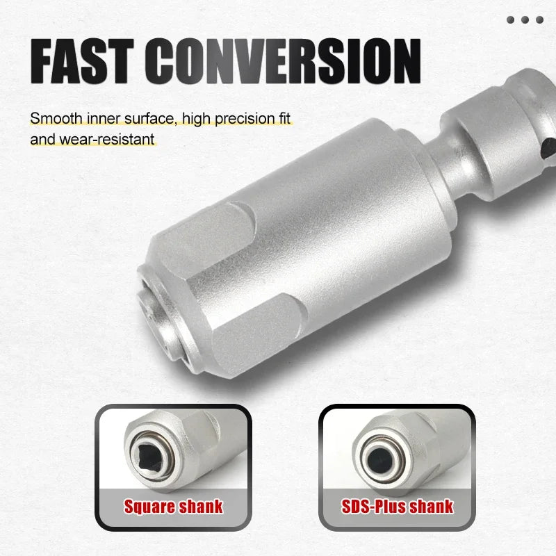 SDS-Plus & Square Adapter – Impact Wrench to Electric Hammer
