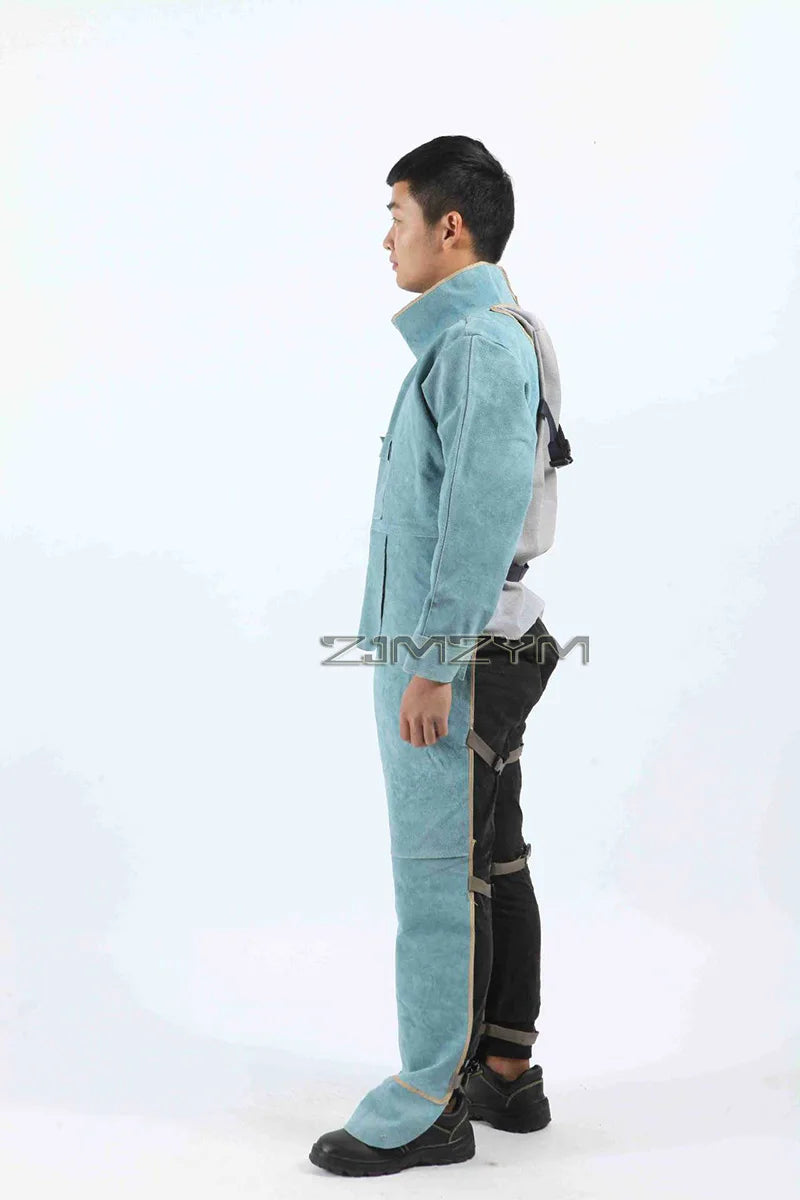 Cowhide Leather Welding Suit – Flame-Resistant Safety Uniform