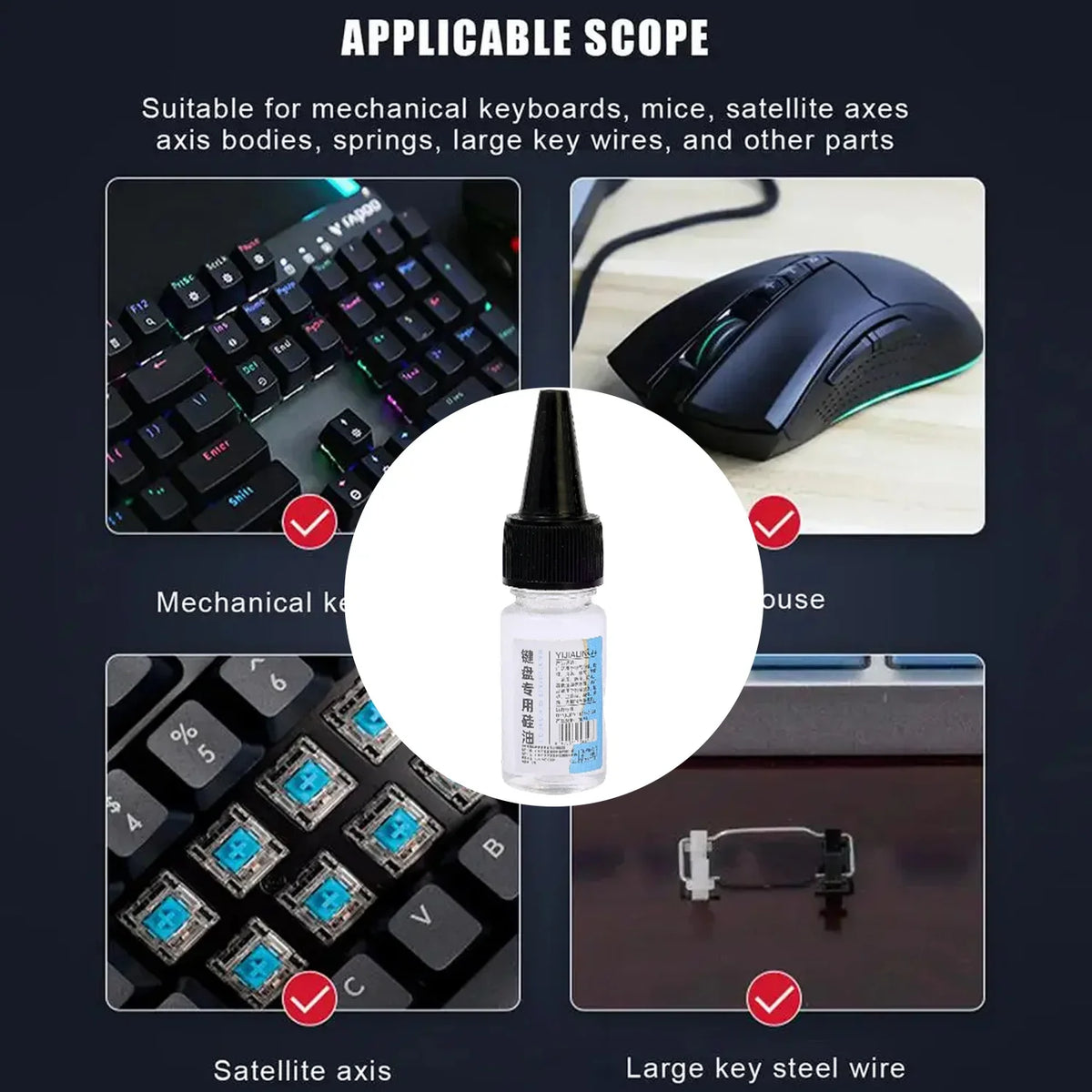 Mechanical Keyboard Lube Kit – Switch Puller, Grease & Brush