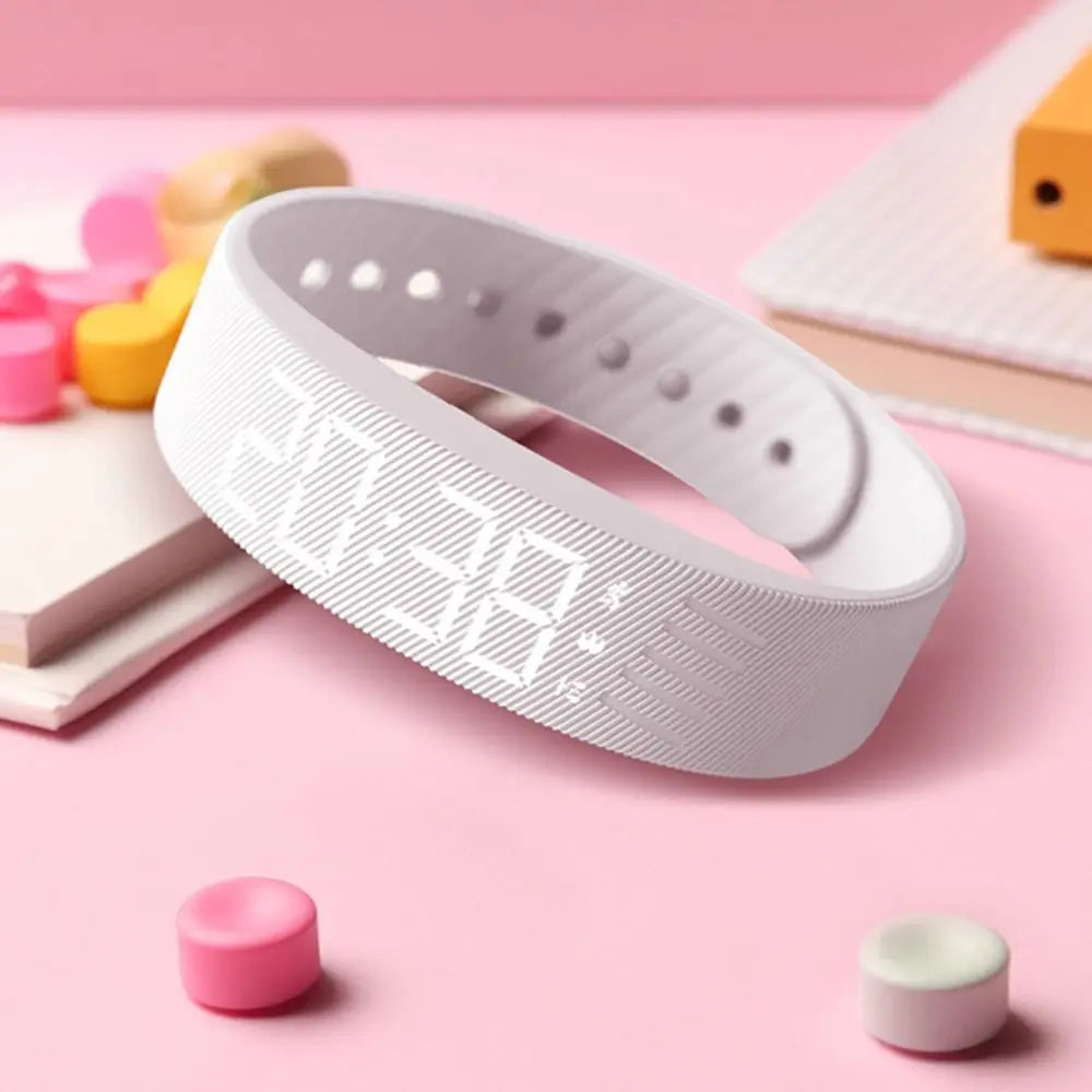 Vibrating Alarm Wristband – LED Clock & Sleep Tracker Watch