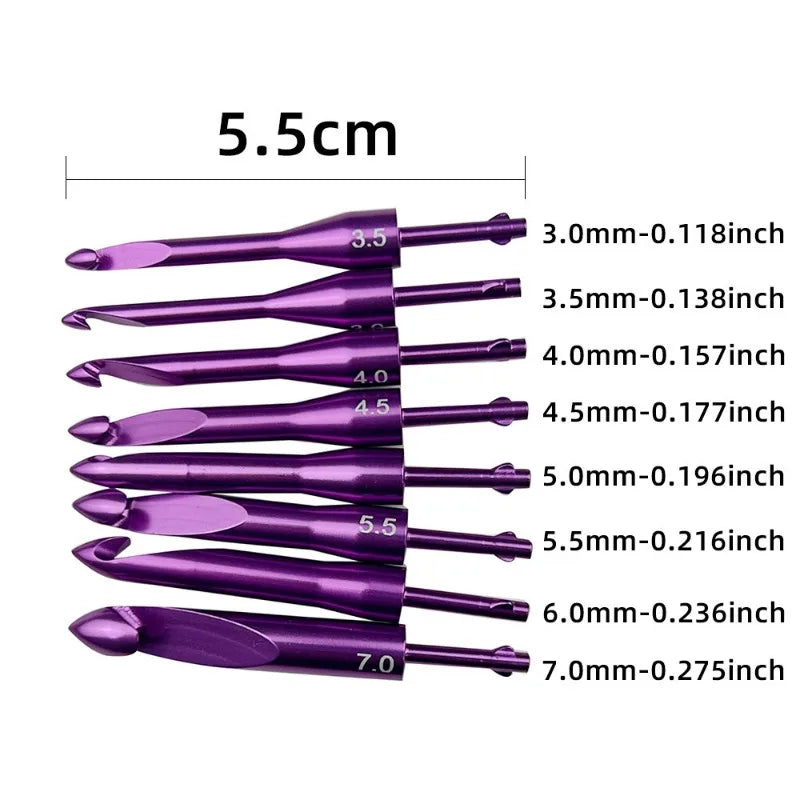 Interchangeable Crochet Hook Set – Detachable Heads 3–7mm