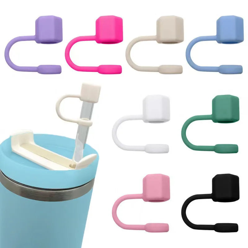 10mm Silicone Straw Cover Cap – Dustproof Hexagonal Topper