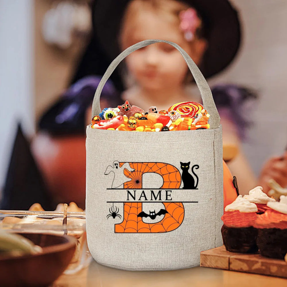Personalised Halloween Trick or Treat Bag – Kids Candy Tote