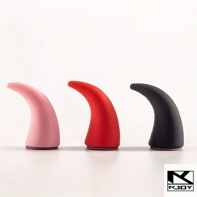 Devil Horn Car Steering Wheel Decor Stickers – 2Pcs
