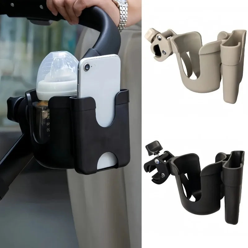 2-in-1 Stroller Cup & Phone Holder | Fits Bike, Walker & More
