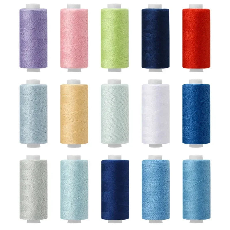 10-Roll Polyester 402 Sewing Thread Set – 400 Yards, DIY
