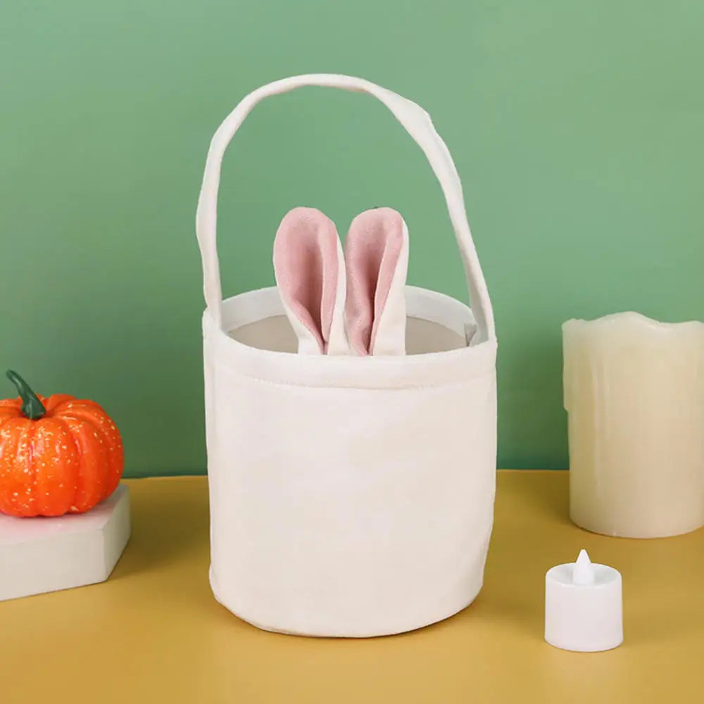Easter Egg Basket Bunny Non-Woven Candy Bucket Gift Bag Kids