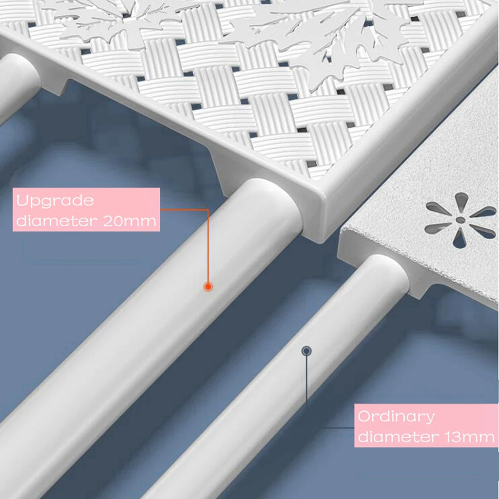 Extendable Closet Tension Shelf Rod & Storage Rack Organizer