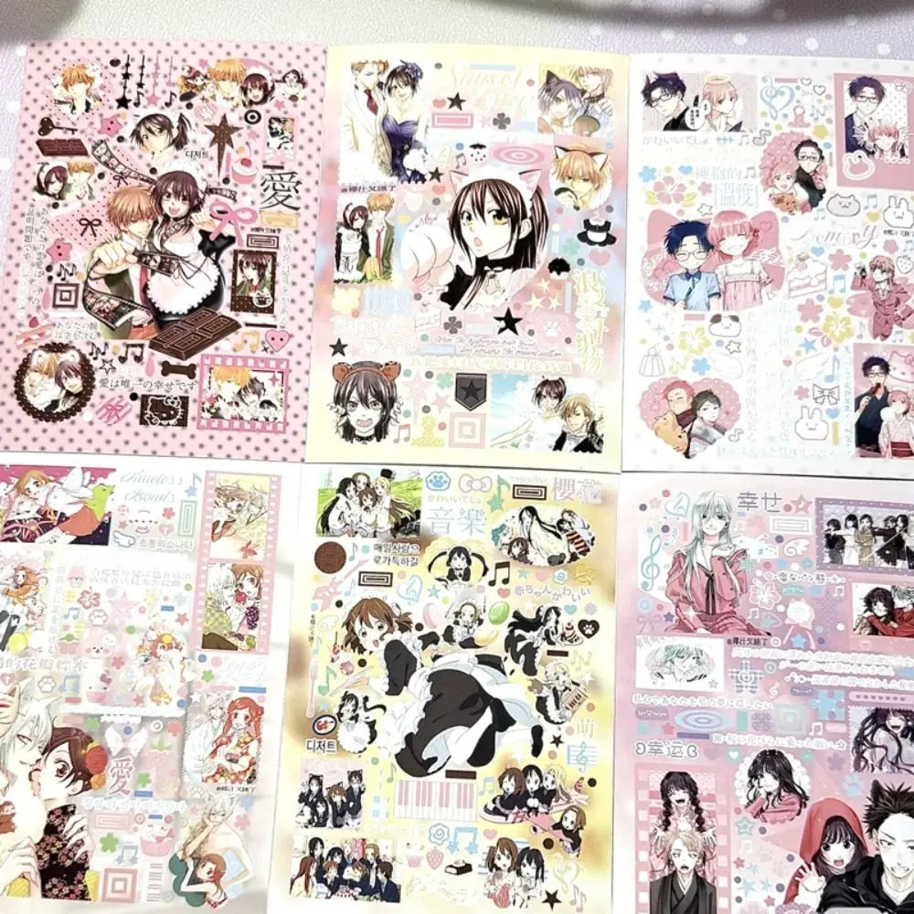 Japanese Pink Cartoon Sticker Book – DIY Scrapbook Supplies