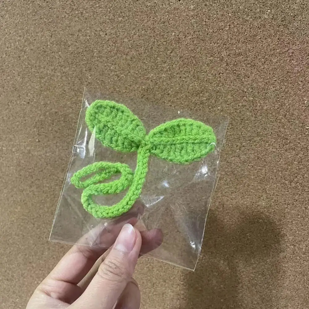 Hand-Knitted Crochet Leaf Bookmark & Headphone Décor