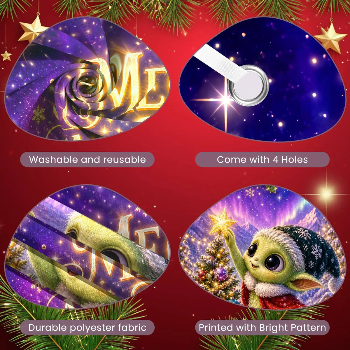 Magical Christmas Holiday Banner – Festive Backdrop Decor