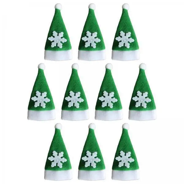 Mini Santa Hat Cutlery Holders 10-Pack | Christmas Table Décor