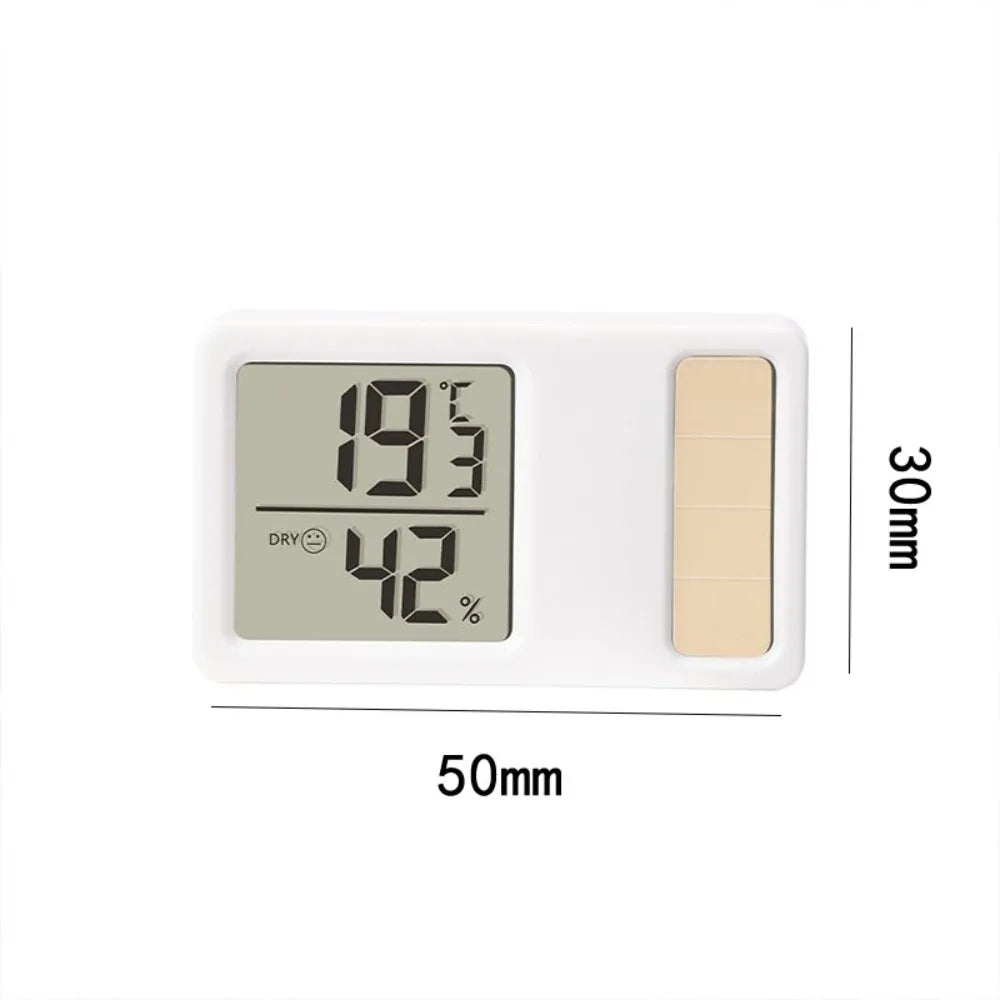 Solar Powered Digital Thermometer Hygrometer | Mini Indoor Gauge