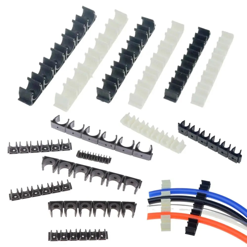 6-Way Nylon Pipe Clamp – Air Hose & Tube Holder 4–20mm
