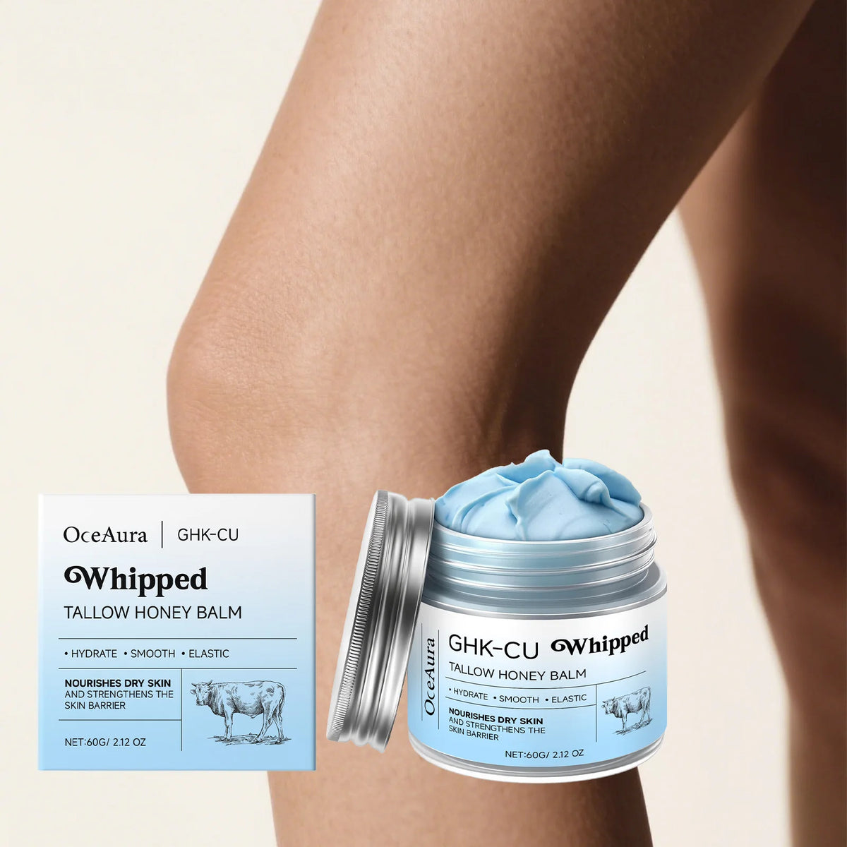 OceAura Tallow & Honey Body Balm – Face & Body Moisturizer