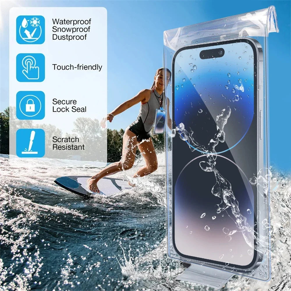 Waterproof Phone Pouch – Universal Clear Underwater Case