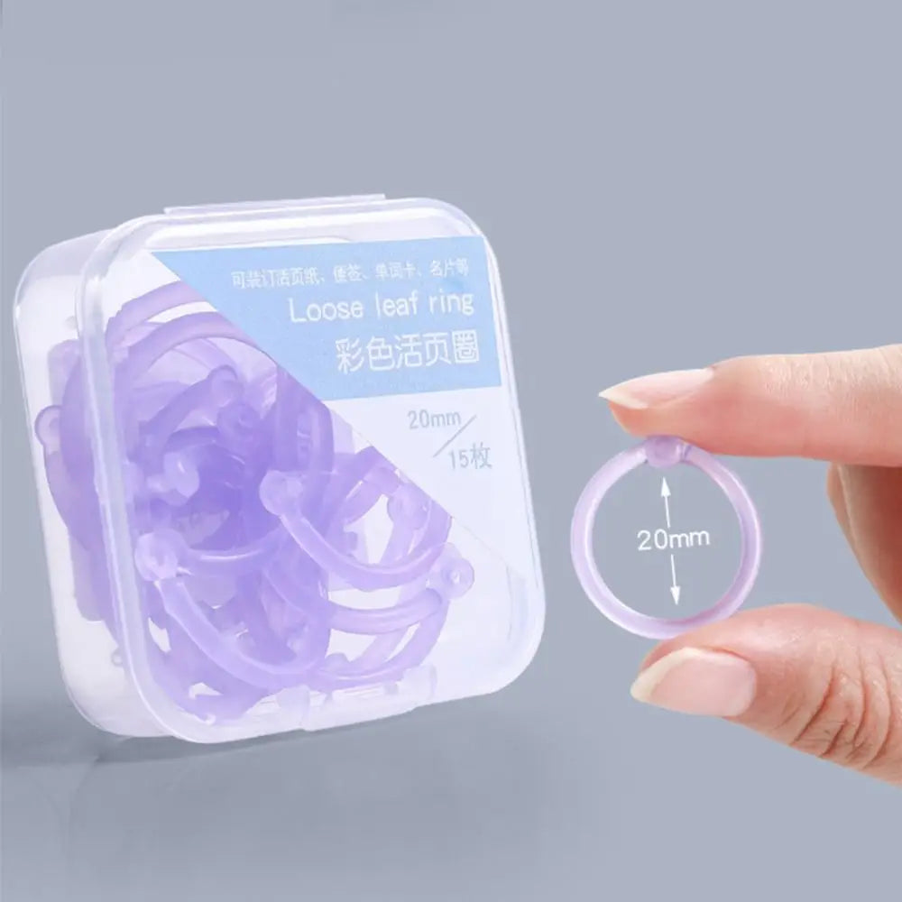 DIY Plastic Binder Rings 15/20/25mm | Loose Leaf Paper Clips