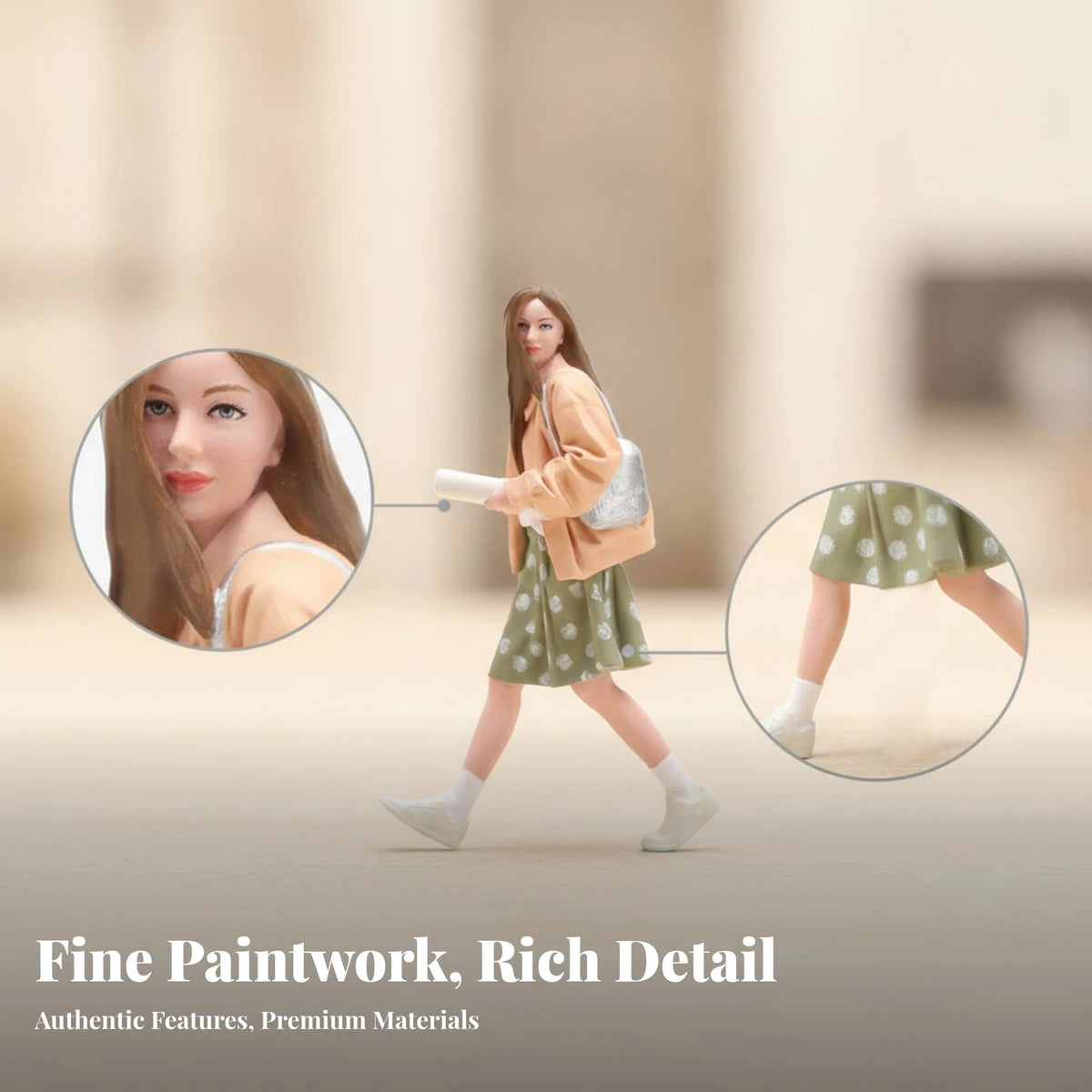 Female Resin Miniature Figurine | Diorama Collectible Display