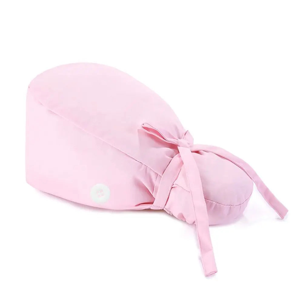 Adjustable Scrub Cap with Buttons & Ponytail Holder | Unisex