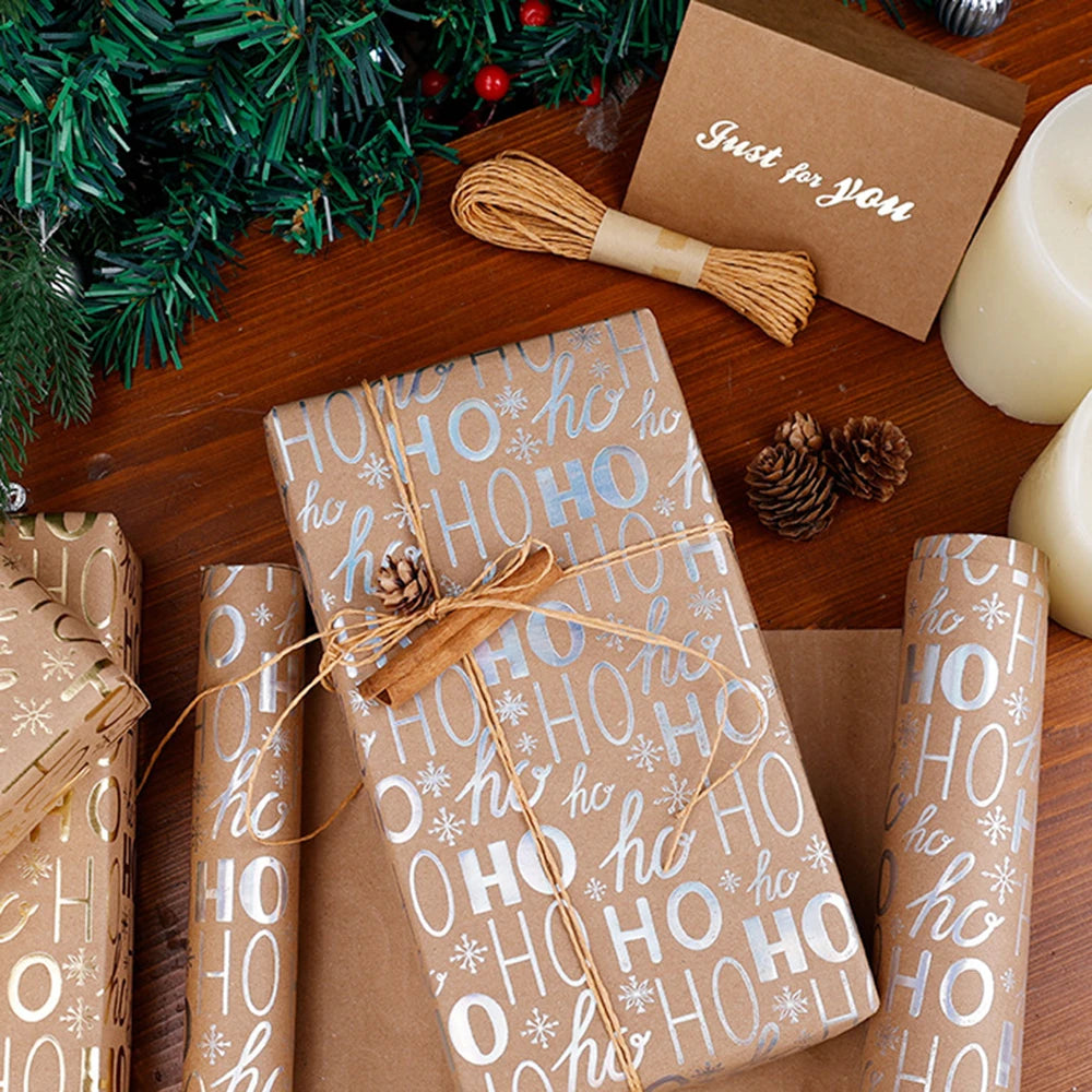 Metallic Gold Christmas Wrapping Paper Roll 300×43cm | Gift Wrap