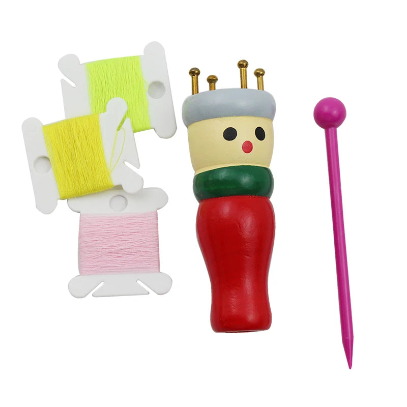 Wooden Knitting & Weaving Tool Set – DIY Loom & Needle Kit