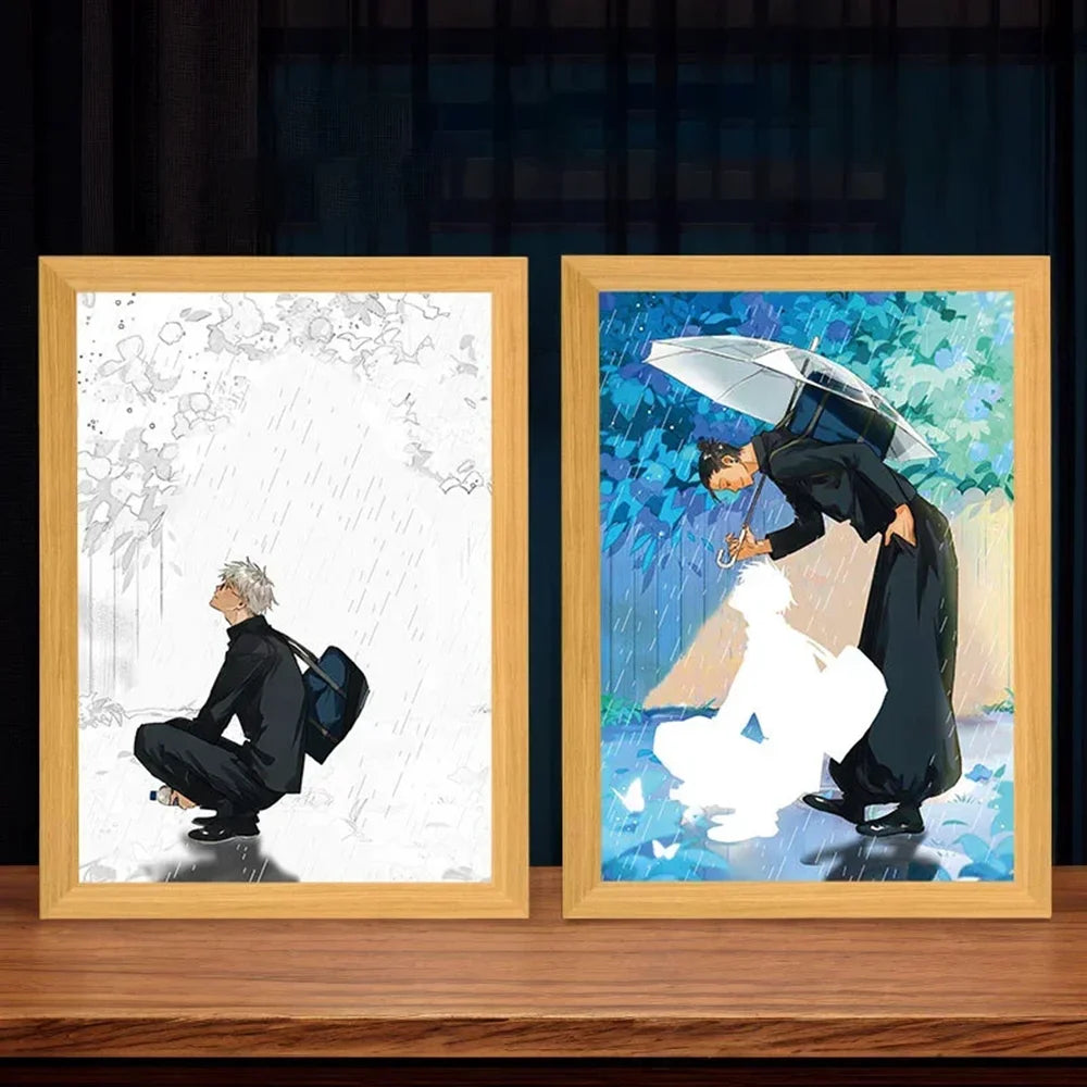 Satoru Gojo LED Light Frame – Jujutsu Kaisen Anime Decor