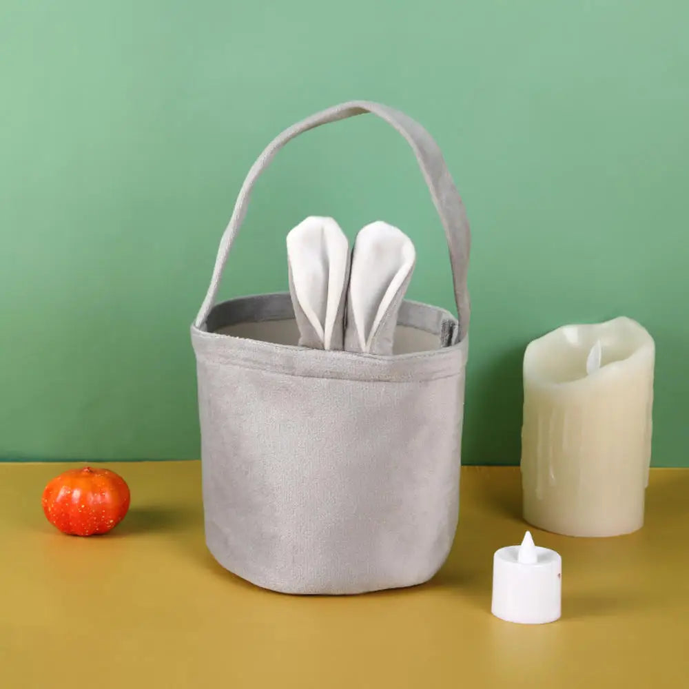 Easter Egg Basket Bunny Non-Woven Candy Bucket Gift Bag Kids