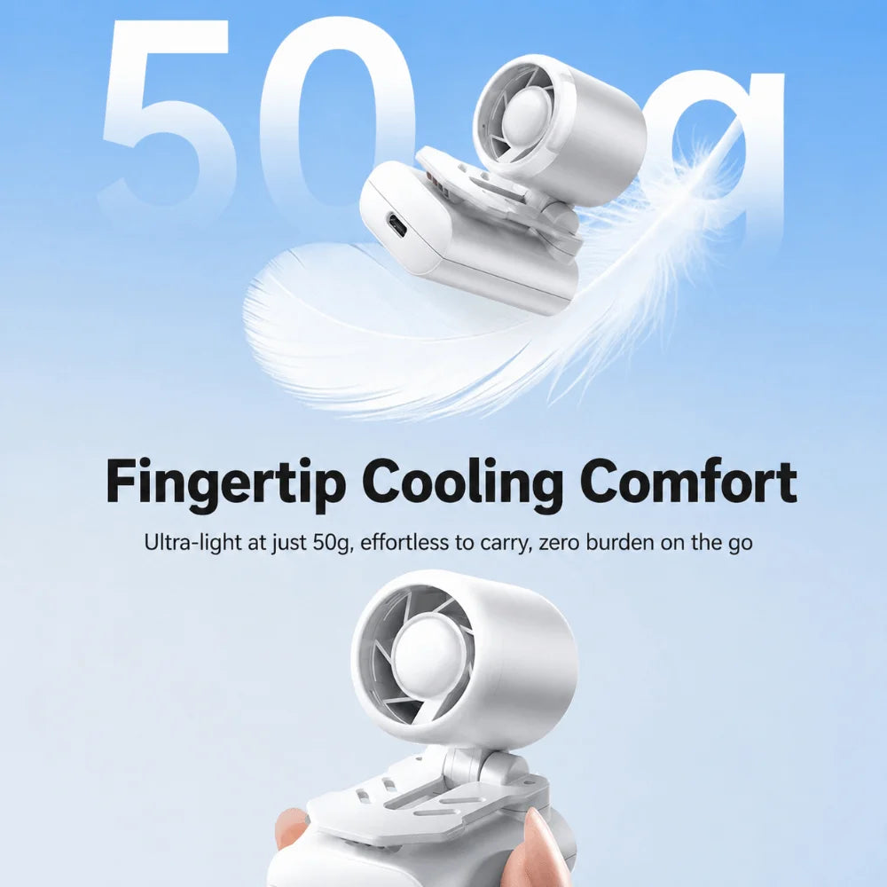 3-Speed Rechargeable Hat Clip Fan – Type-C Portable Mini Fan