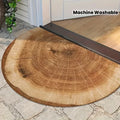 Distressed Timber Semi-Circle Doormat | Rustic Anti-Slip Rug