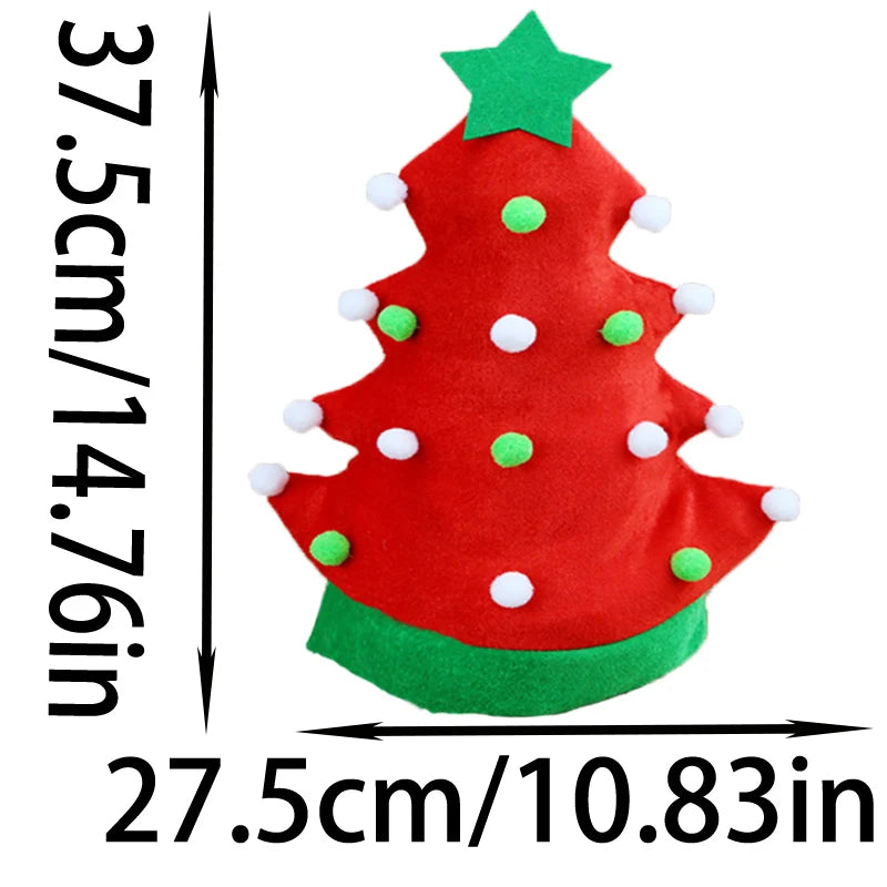 Christmas Tree Party Hat for Kids & Adults | Festive Holiday Hat