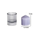 3D Stripe Cylinder Candle Plastic Mold – DIY Geometric Kit