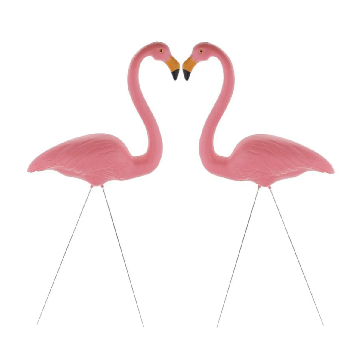 Pink Flamingo Lawn Ornament Set – 2-Piece Outdoor Garden Decor