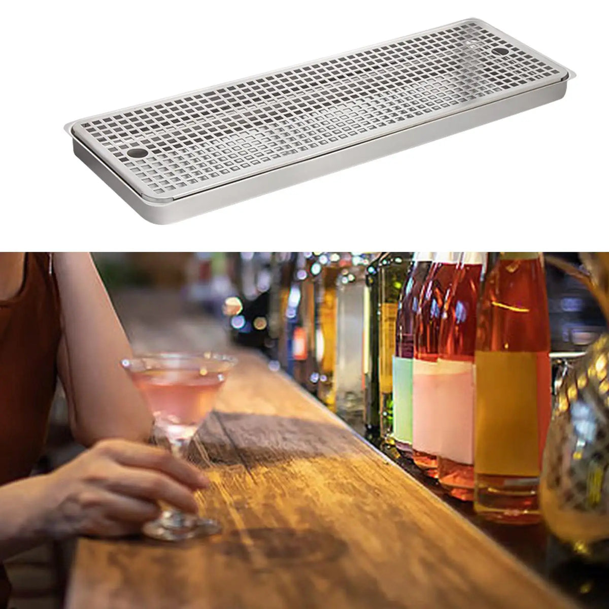 Stainless Steel Beer Tower Drip Tray – Surface Mount 50x19cm