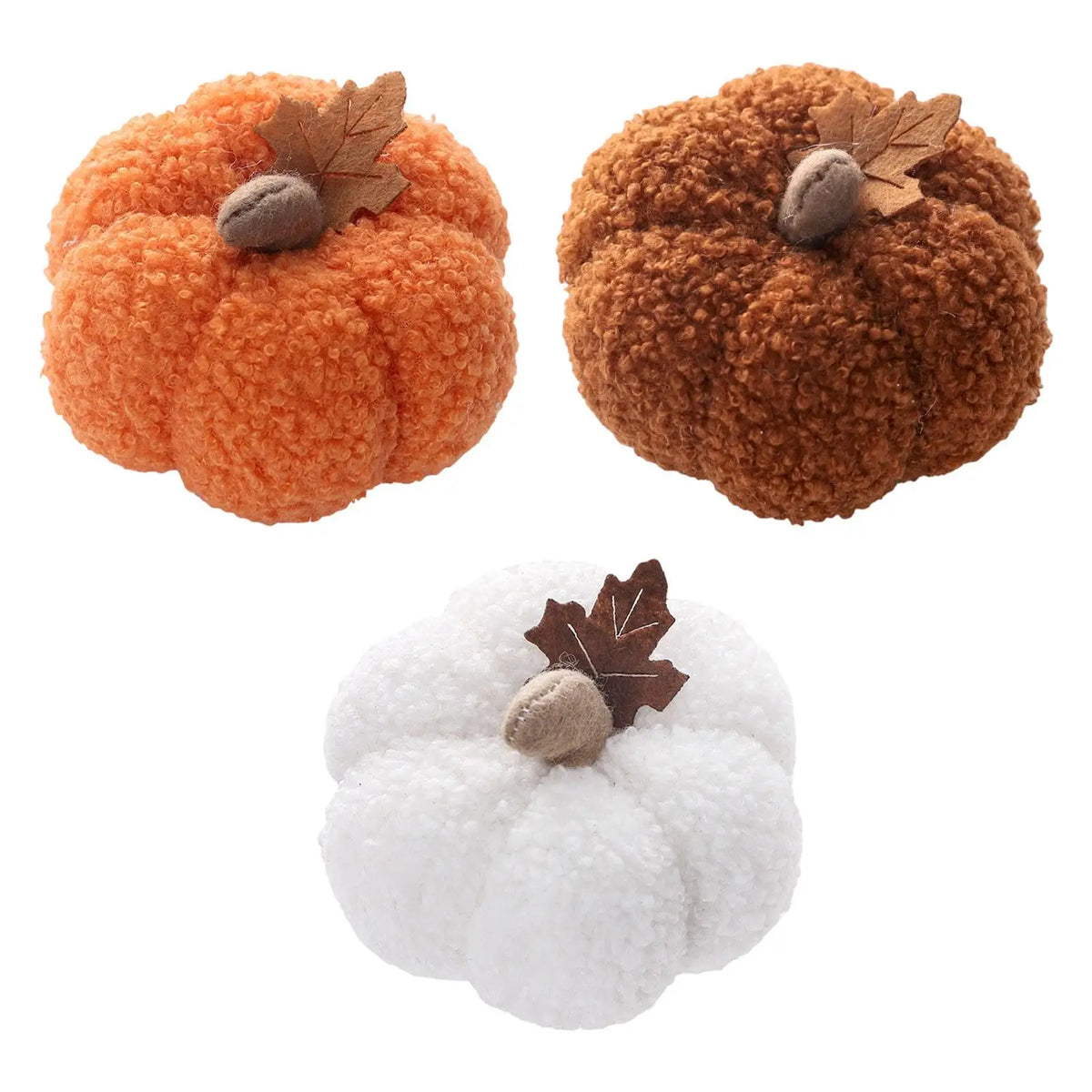 Velvet Artificial Pumpkin – Fall & Thanksgiving Tabletop Decor
