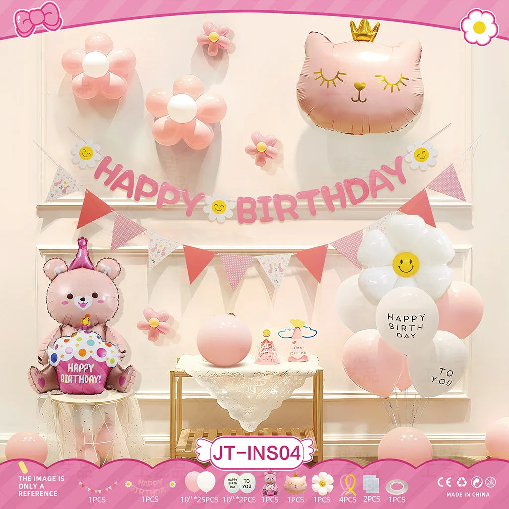 Kids Birthday Balloon Decoration Set – Boys & Girls Party
