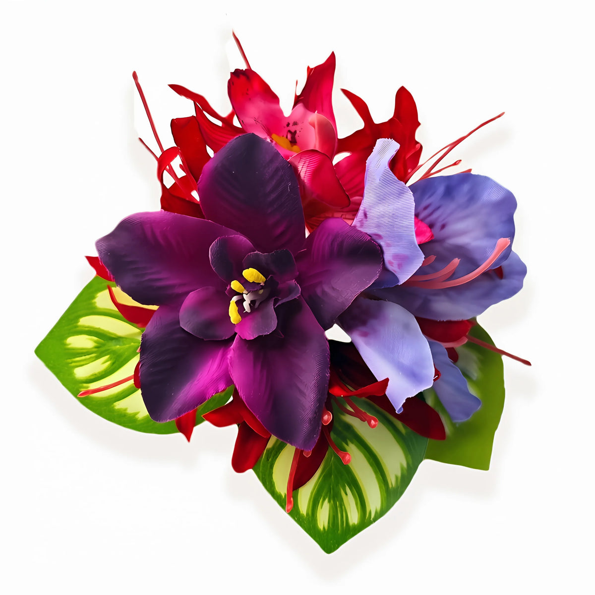 Hawaii Orchid Flower Hair Clip – Tropical Barrette for Women