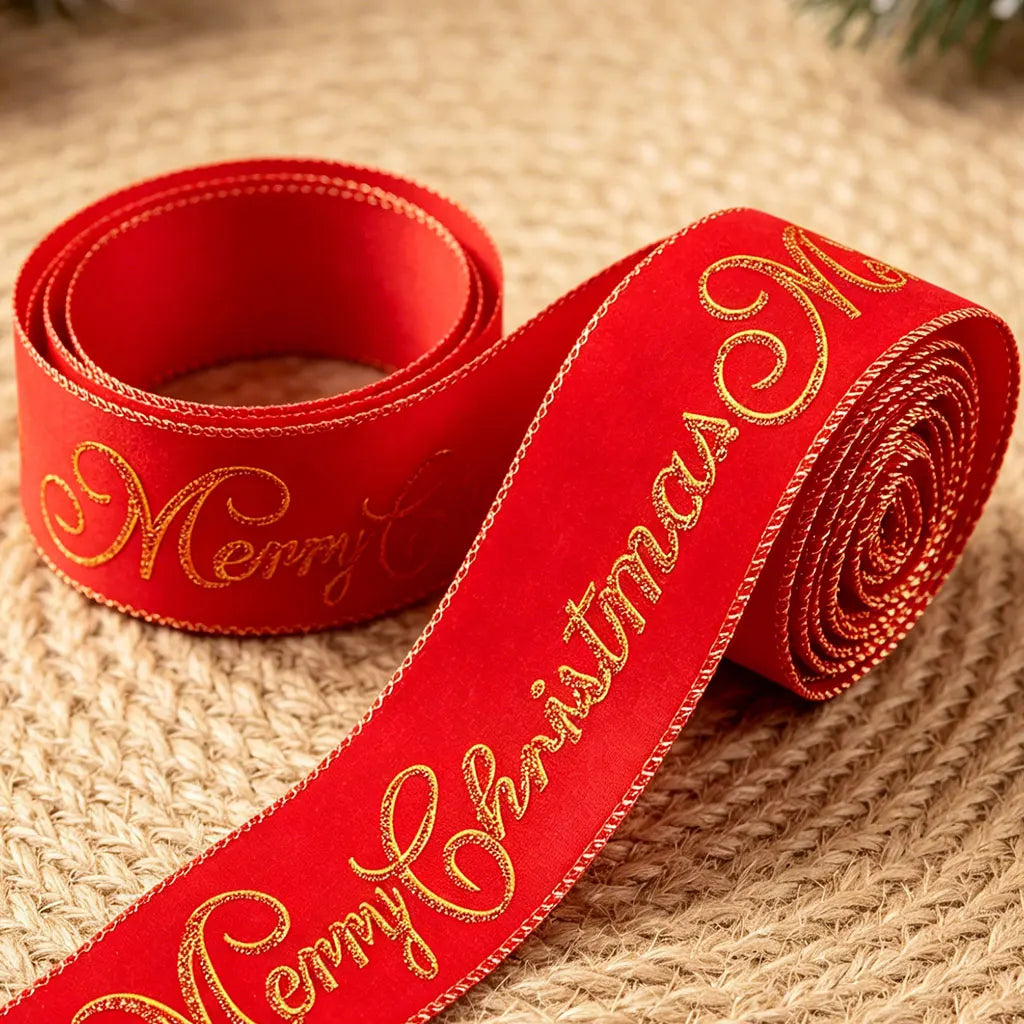 Christmas Velvet Ribbon 6cm x 2M – Bows, Gifts & Tree Decor