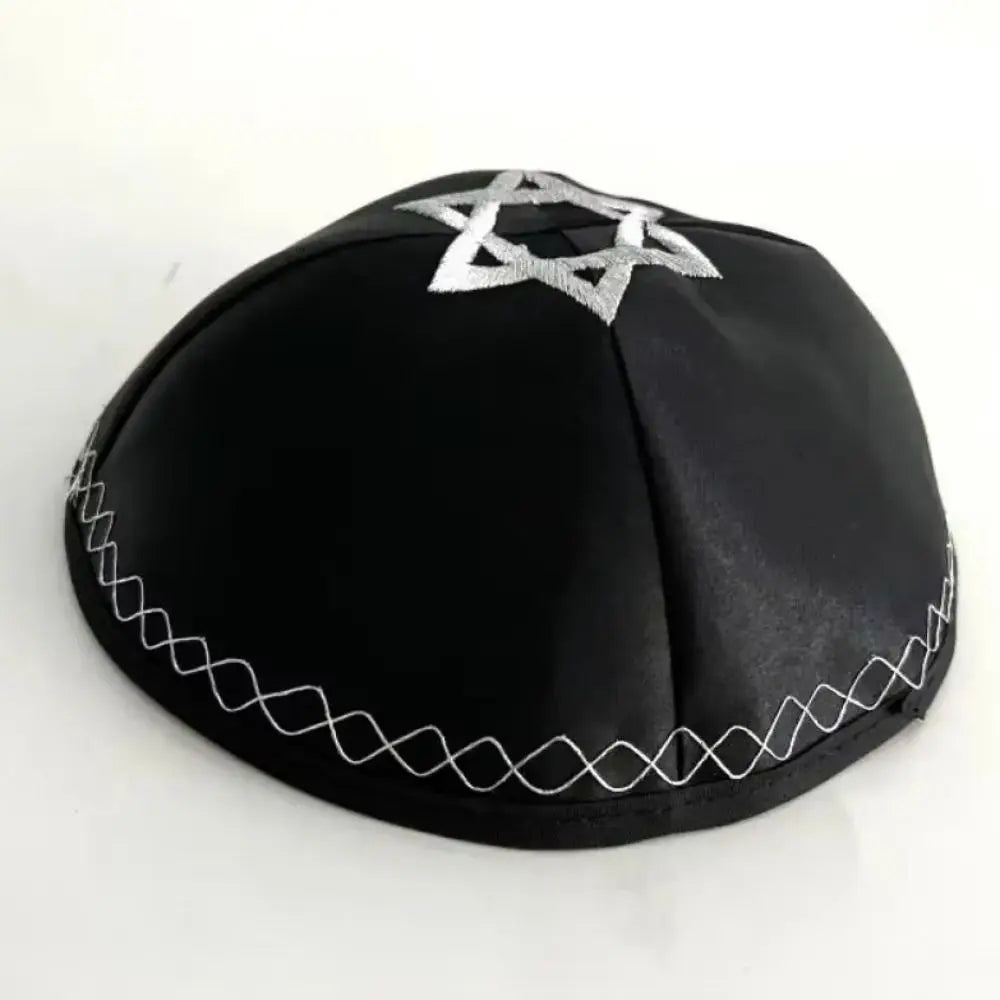 Jewish Kippah Embroidery Brimless Hat – Retro Traditional Cap