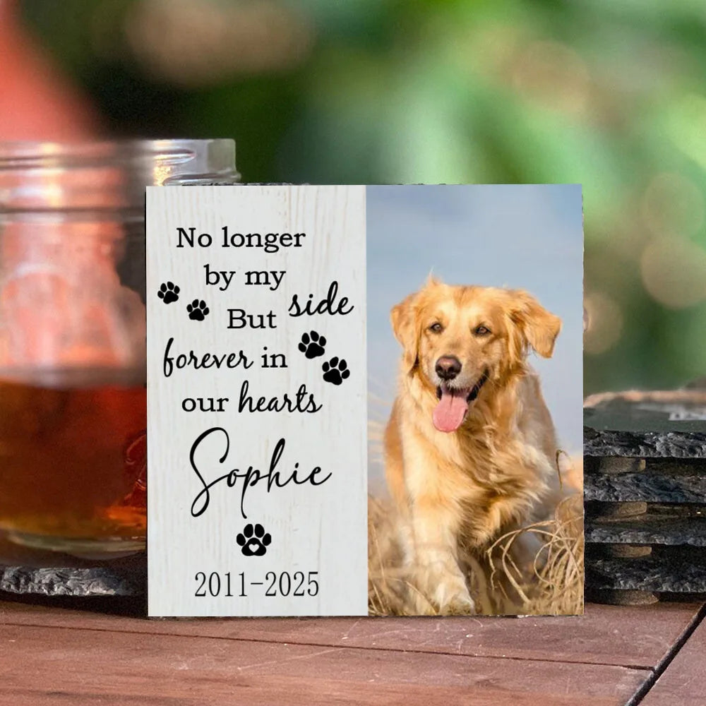 Personalized Pet Memorial Garden Stone with Custom Photo
