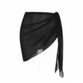 Women's Sheer Beach Wrap Skirt – Solid Color Bikini Cover-Up