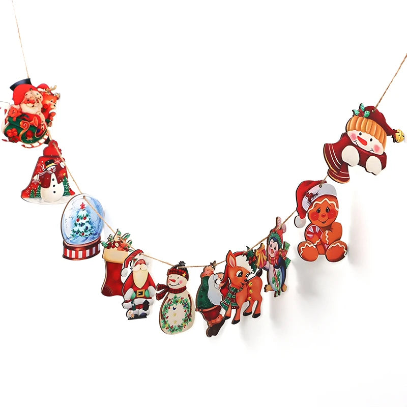 12-Pack Christmas Wooden Snowman Pendants – DIY Holiday Decor