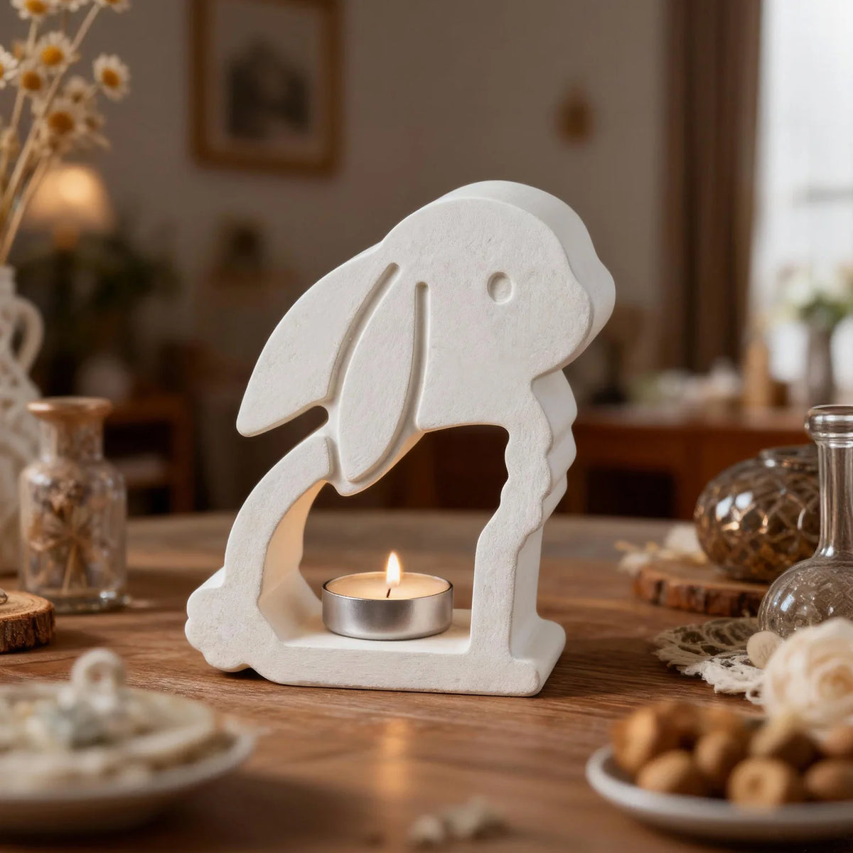 Hollow Rabbit Silicone Mold – DIY Easter Candle Holder Craft