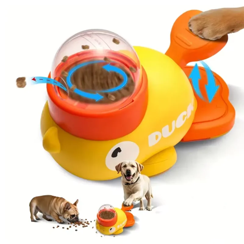 Duck Interactive Pet Treat Dispenser – Puzzle Slow Feeder Toy