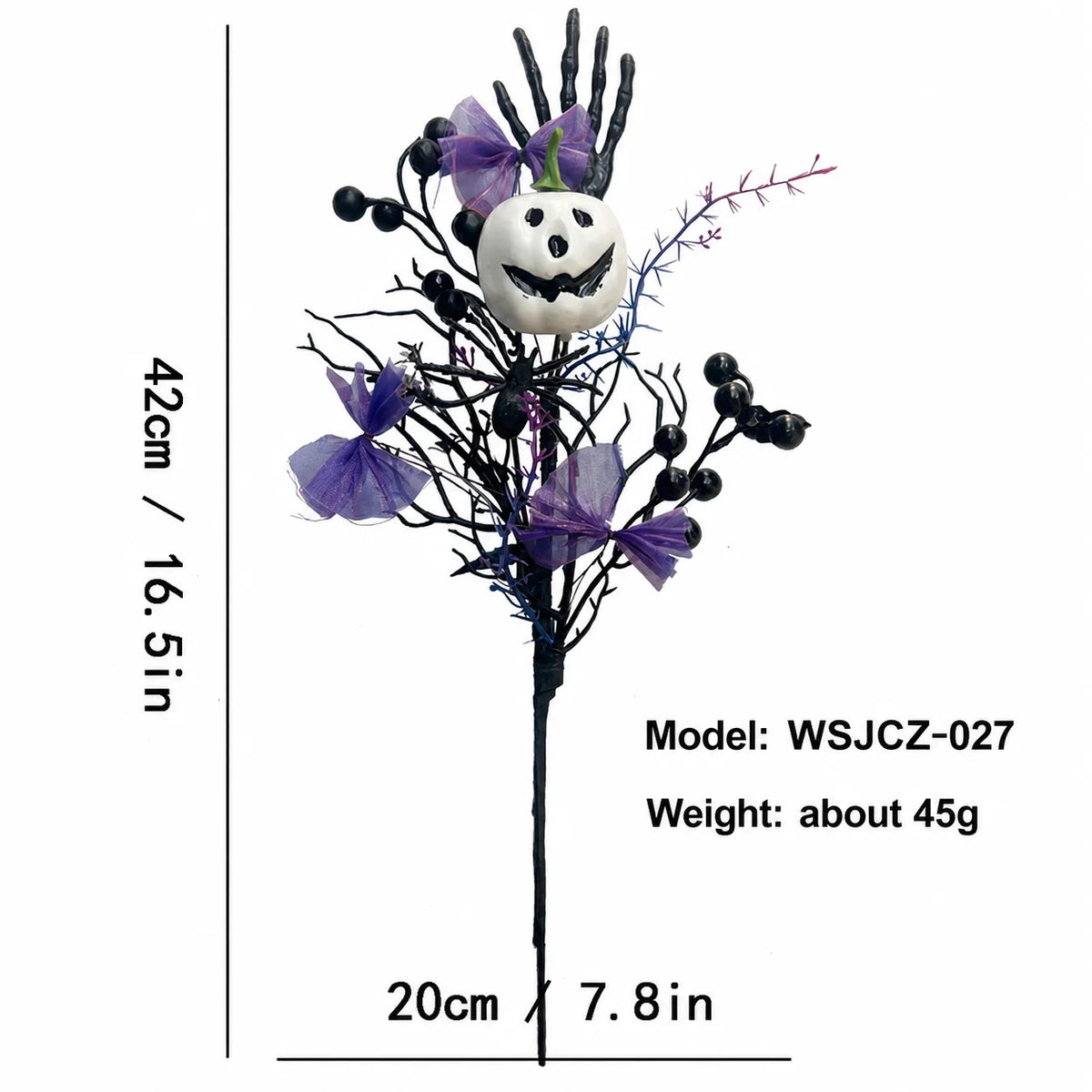 Spooky Halloween Decorative Flower Pick – Wreath & Tabletop