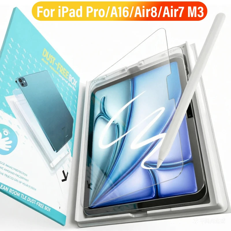 Tempered Glass Screen Protector iPad Pro Air 11 & 13 Inch 2025