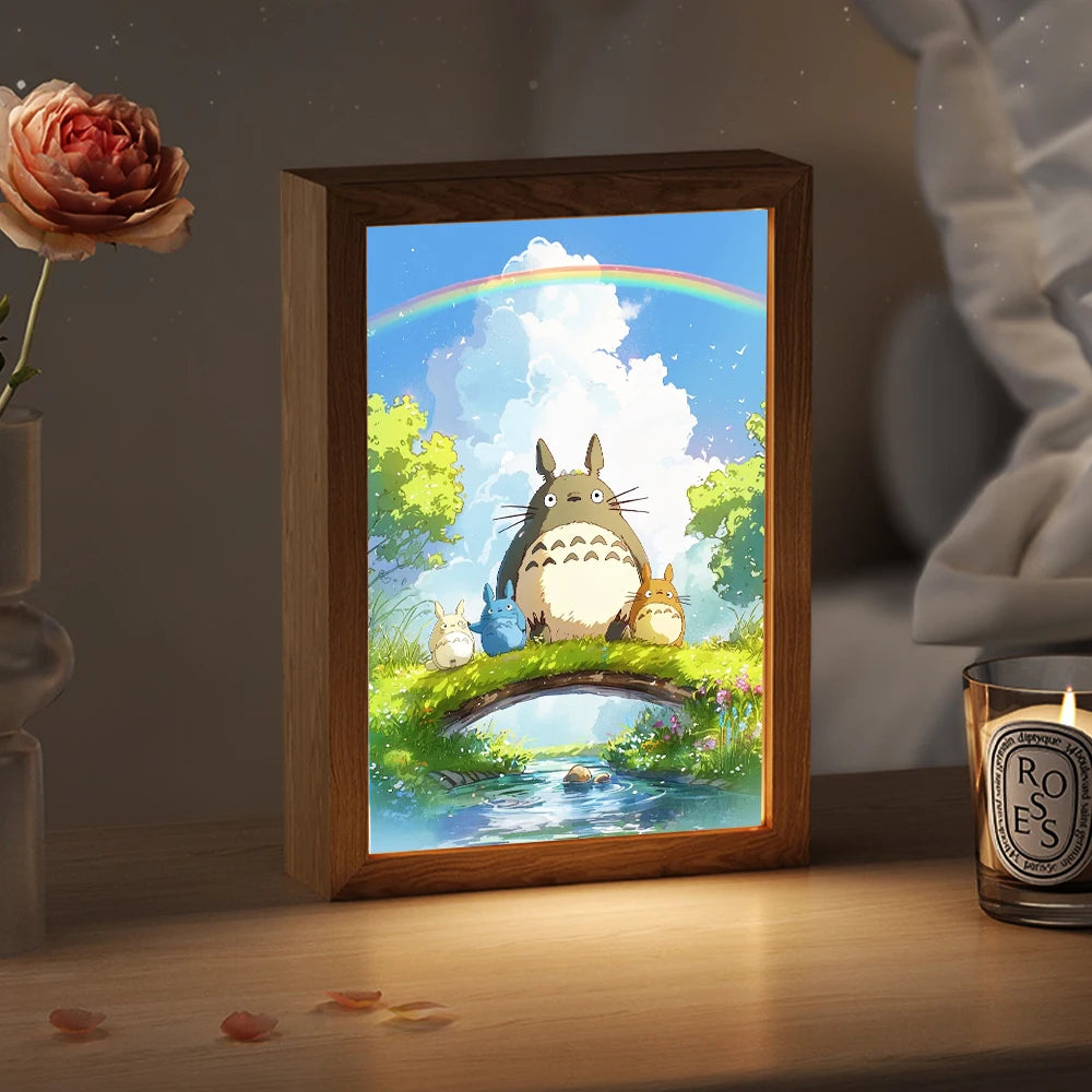 Totoro Acrylic LED Night Light | Anime Illuminated Wall Lamp