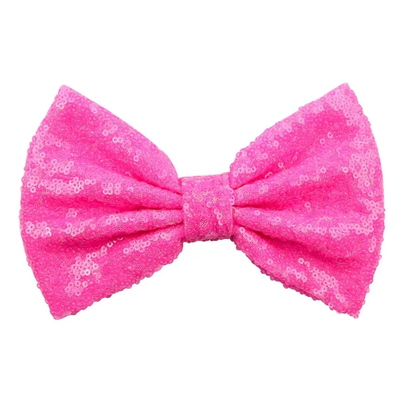 5-Pack Glitter Sequin Hair Bows – DIY Girls Hair Accessories