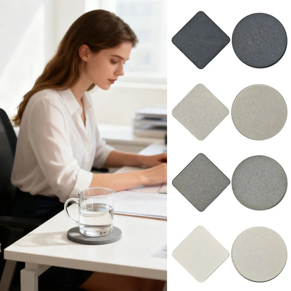 Diatomite Coaster – Quick-Dry Non-Slip Heat Resistant Cup Mat