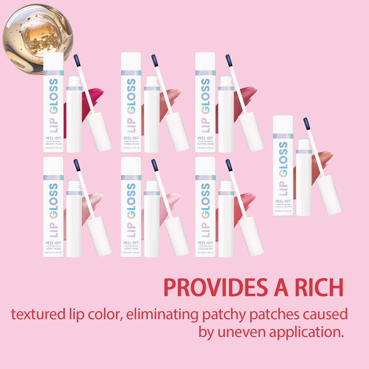 Peel-Off Lip Tint Gloss – Waterproof & Long-Lasting | 4ml